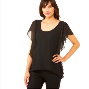 NWT M. Kors Ruffled Handkerchief Hem Top Large